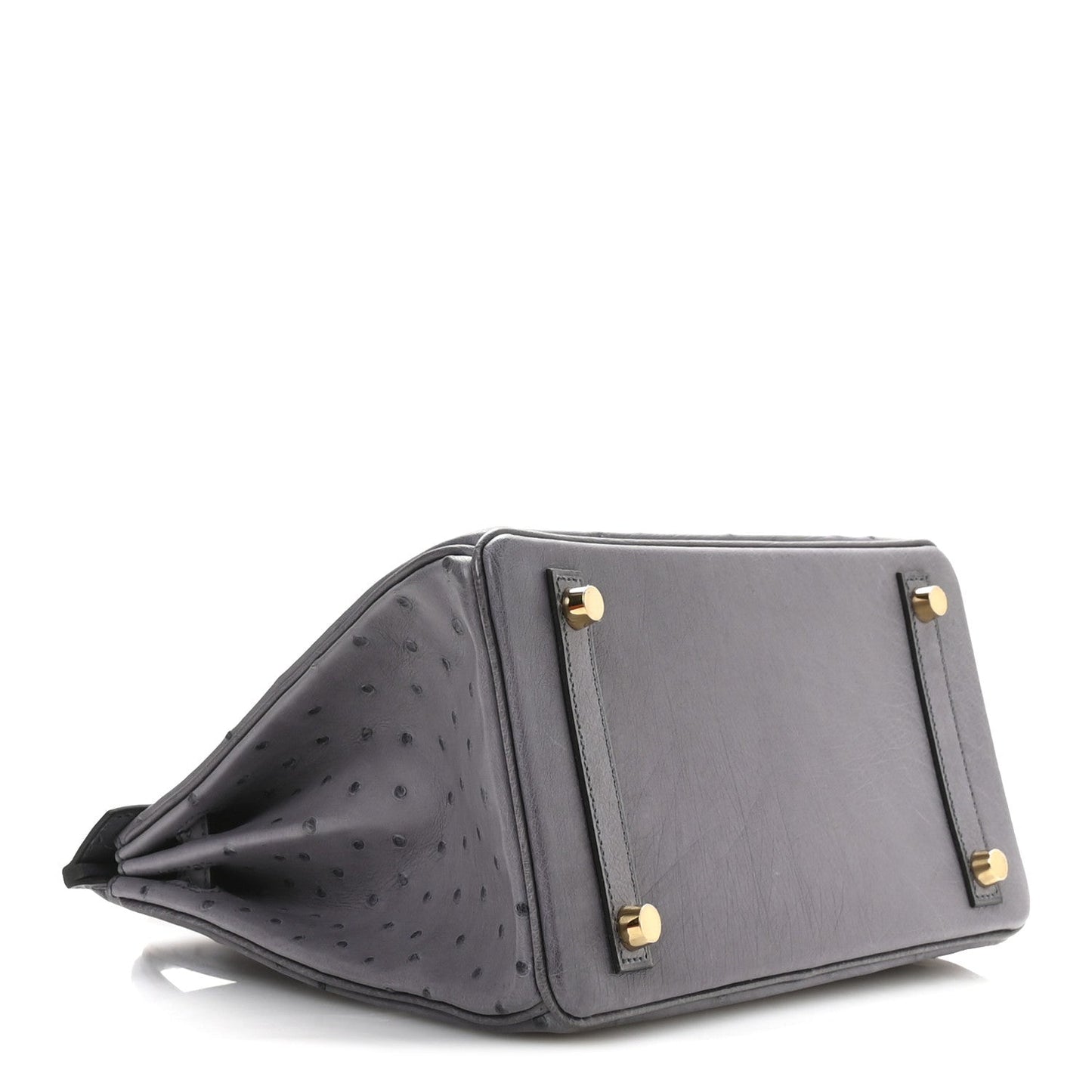 Ostrich Birkin 25 Gris Agate