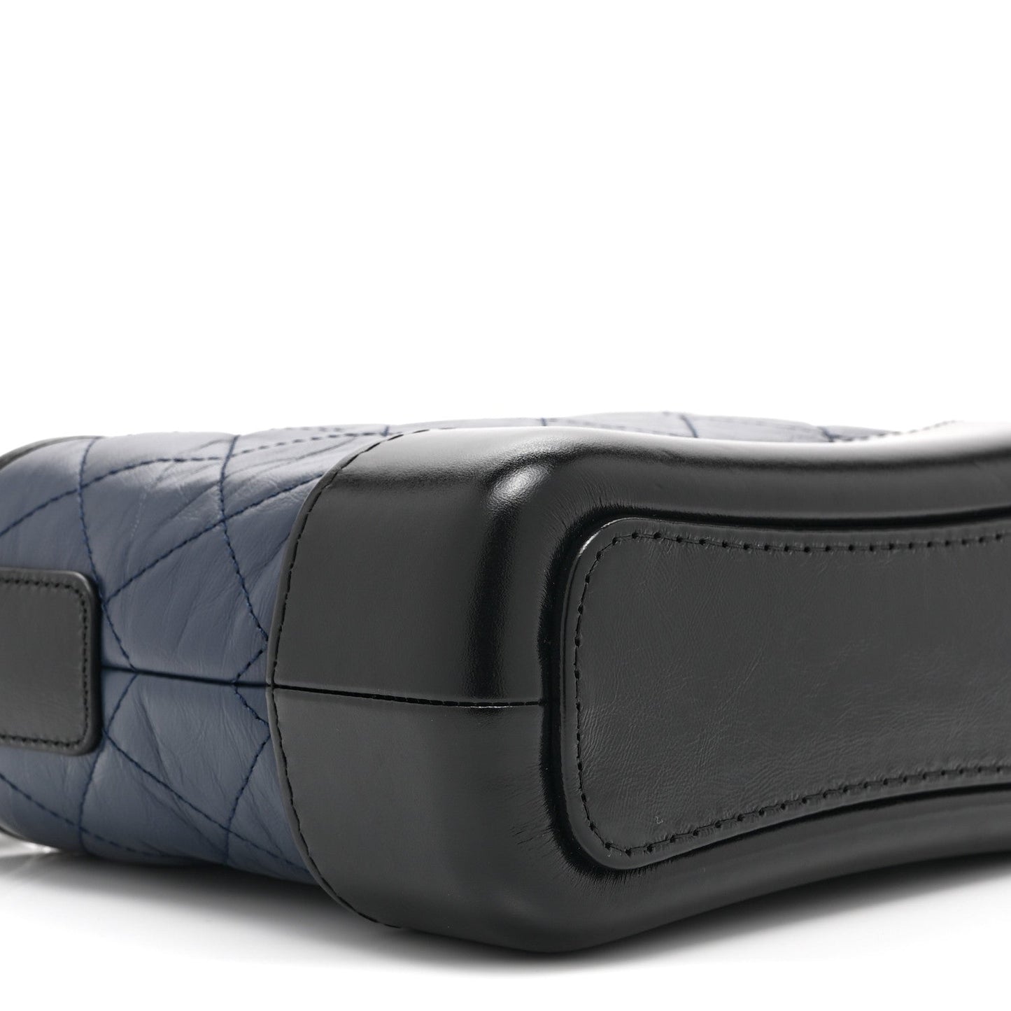 Aged Calfskin Quilted Small Gabrielle Hobo Navy Black