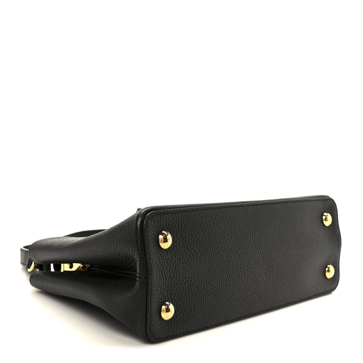 Taurillon Capucines PM Black Fuchsia