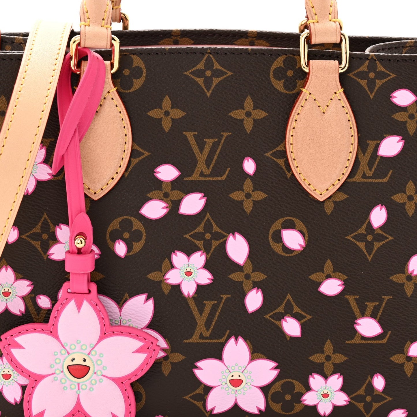 LV X TM Monogram Cherry Blossom Onthego PM Sakura Brown