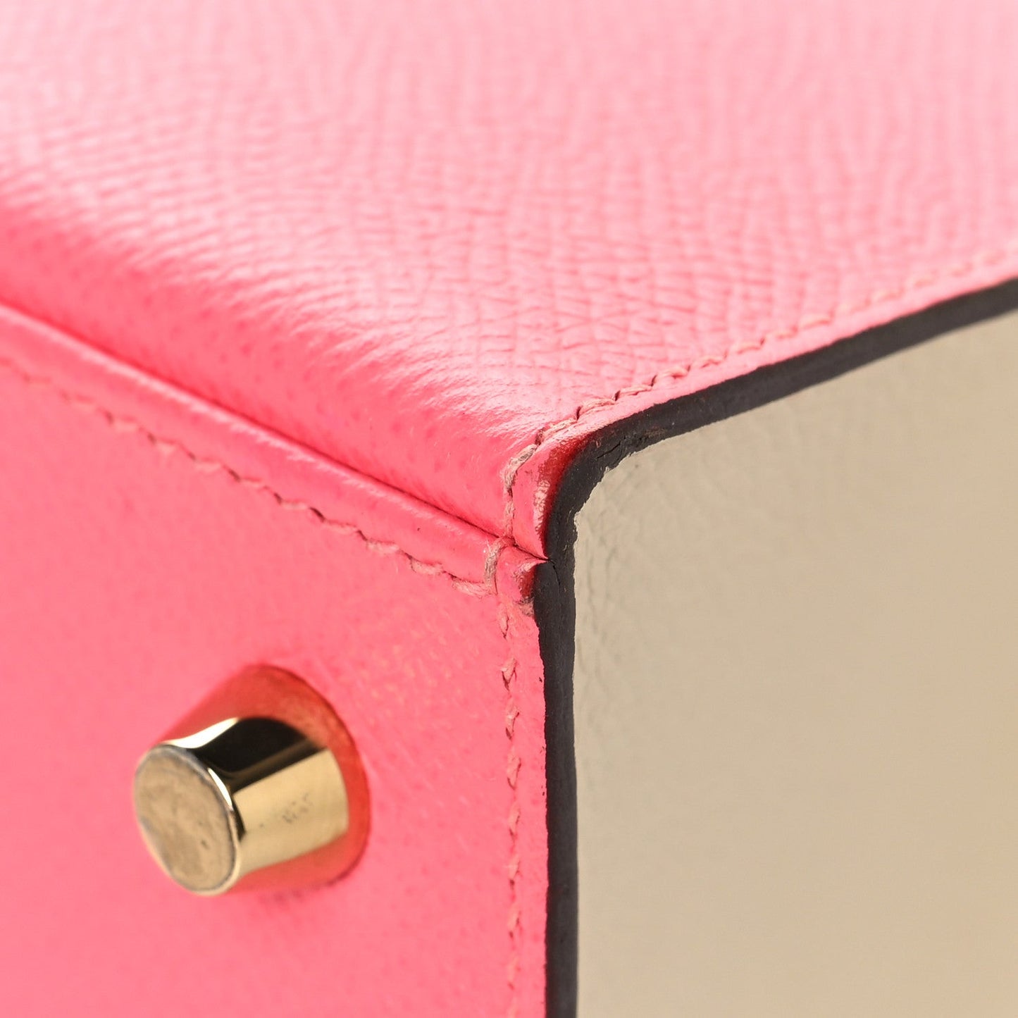 Epsom Bi-Color Horseshoe Kelly Sellier 25 Rose Azalee Craie