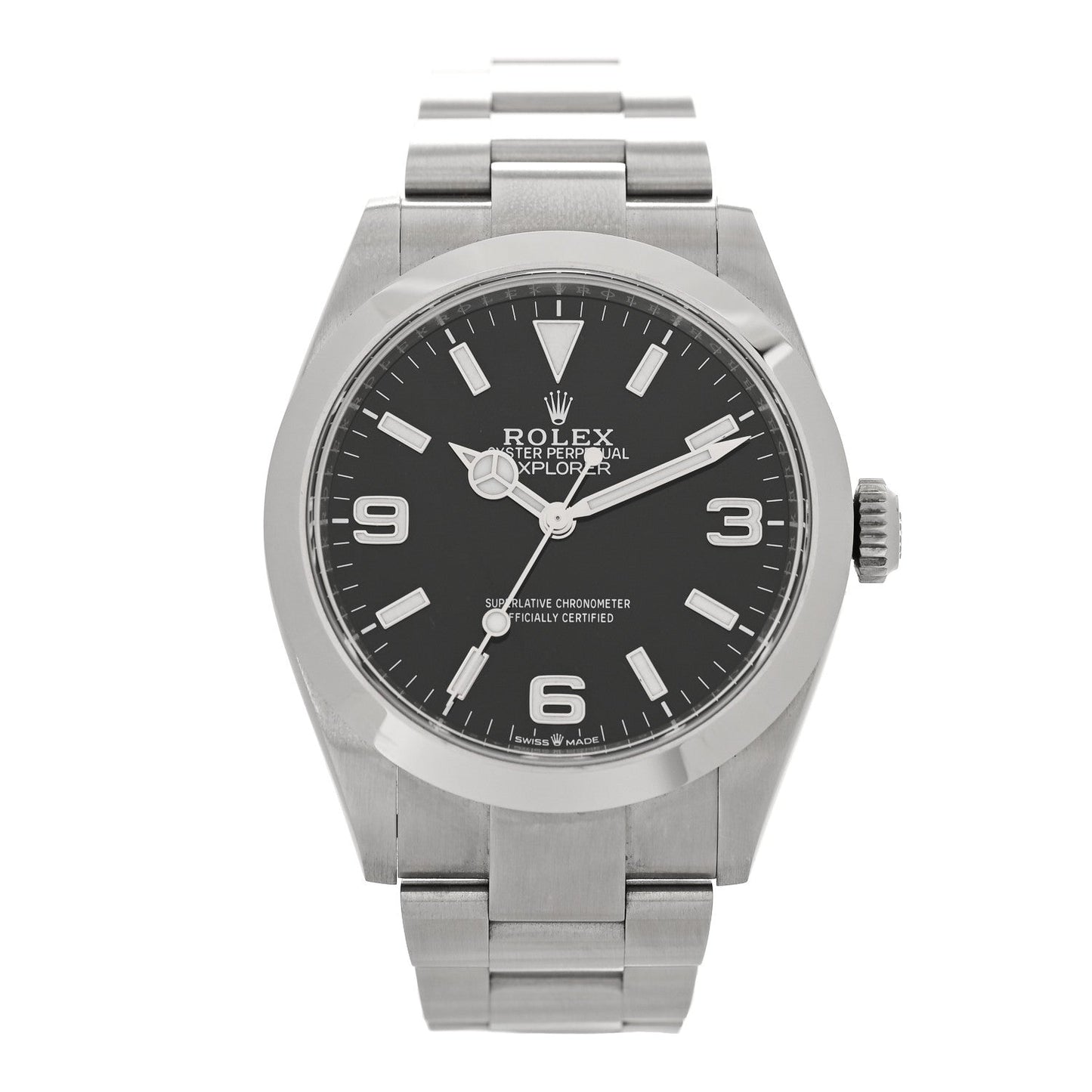 Stainless Steel 40mm Oyster Perpetual Explorer Watch Black 224270