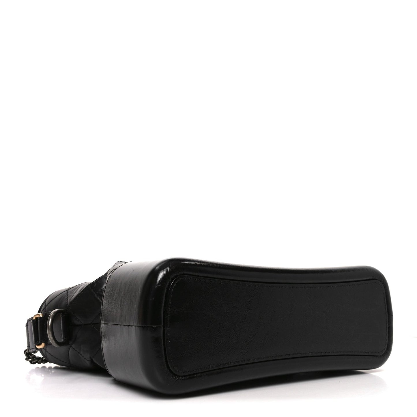 Aged Calfskin Quilted Medium Gabrielle Hobo Black