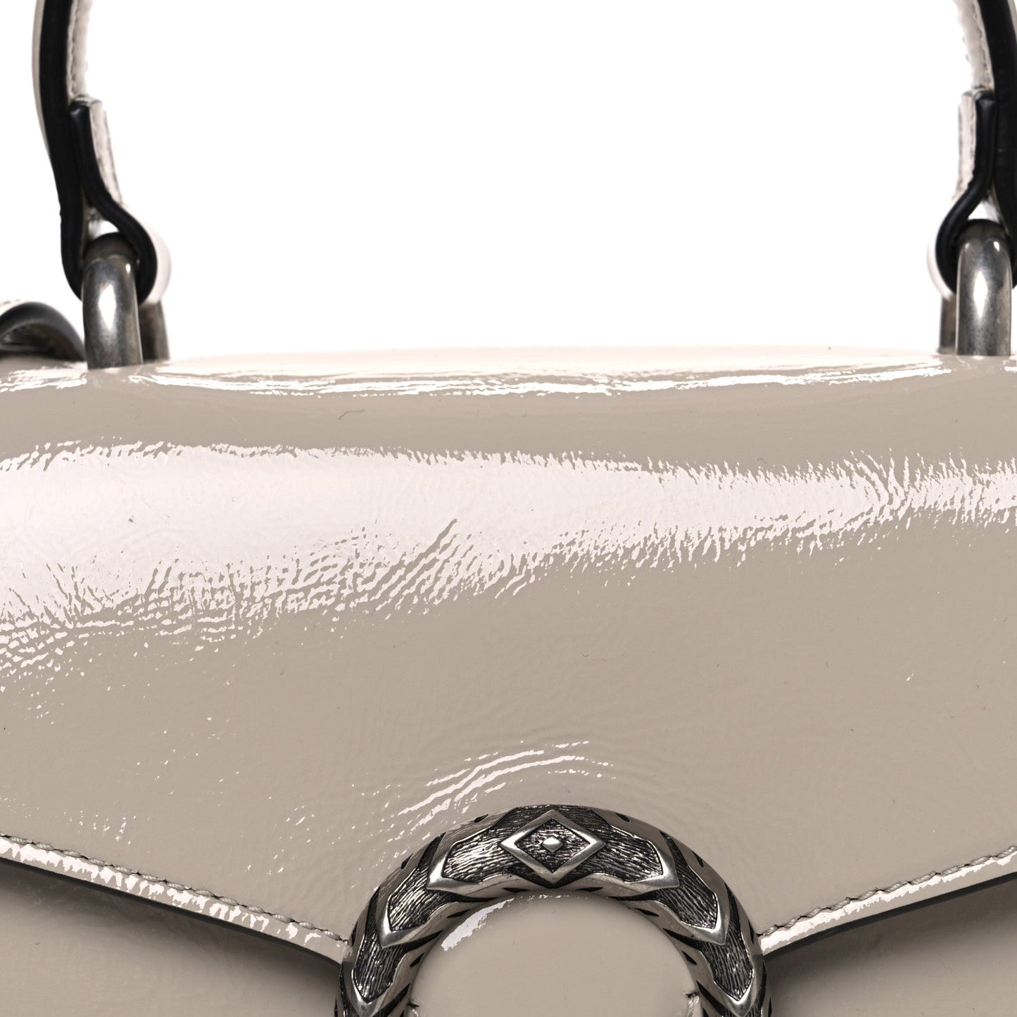 Crinkled Patent Small Dionysus Top Handle Bag Sphinx