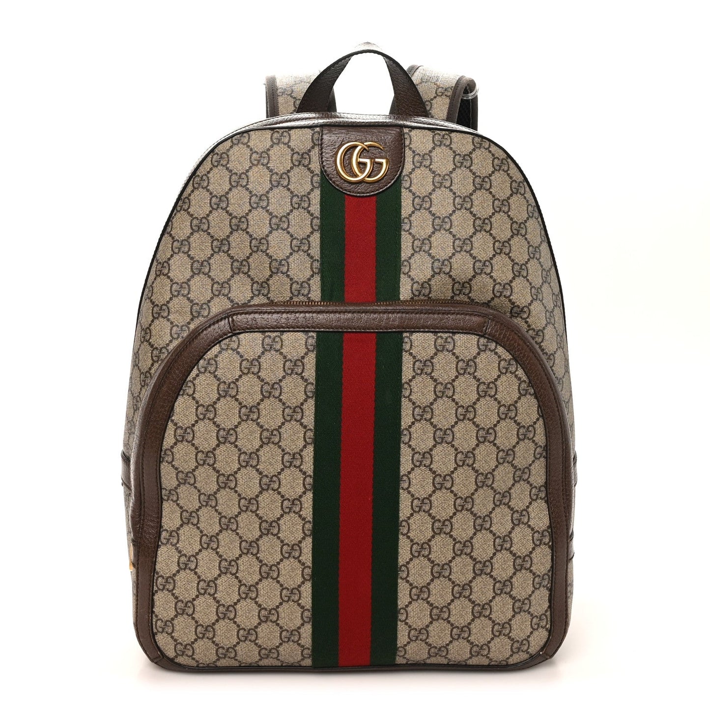 GG Supreme Monogram Medium Ophidia Day Backpack Brown