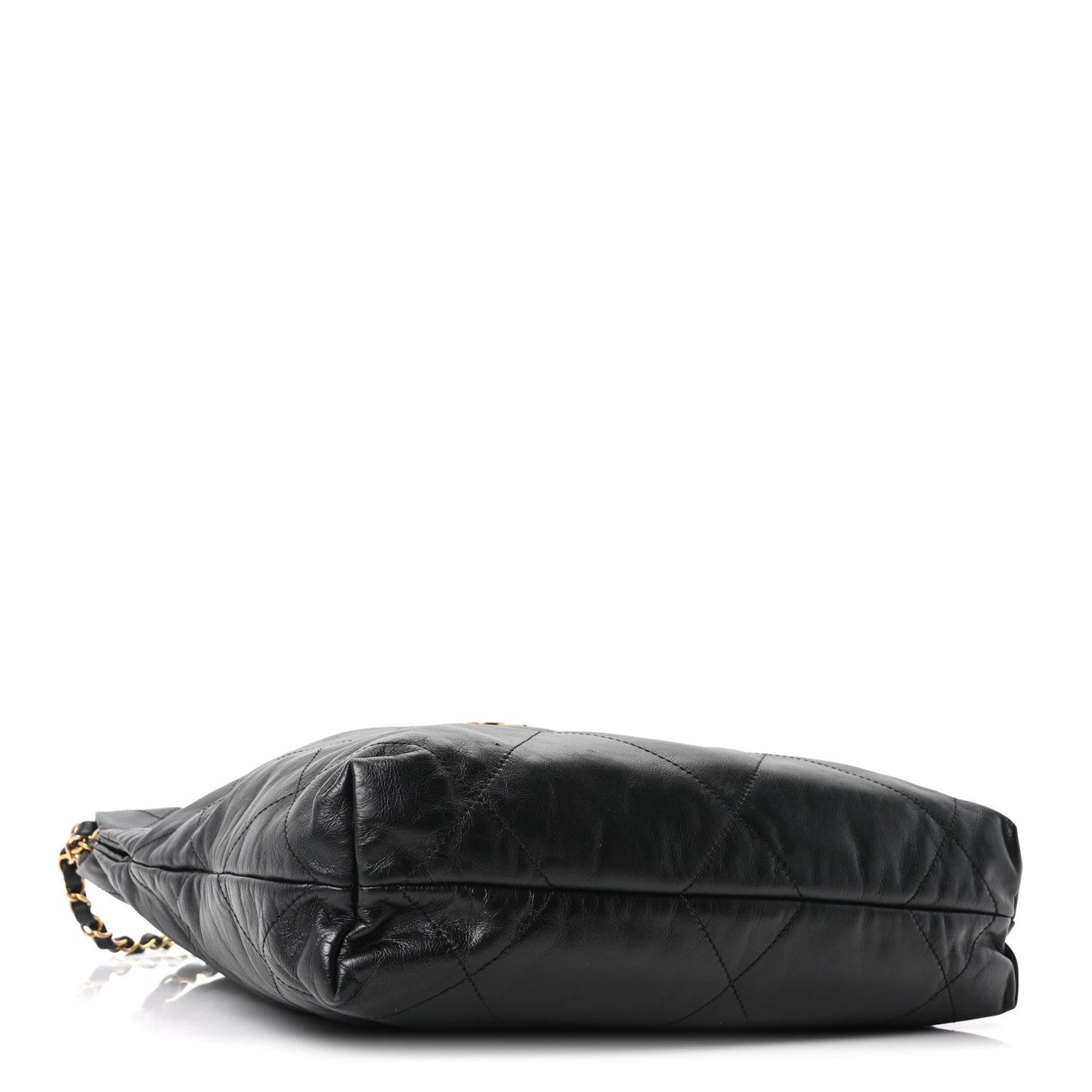 Shiny Calfskin Quilted Small Chanel 22 Black