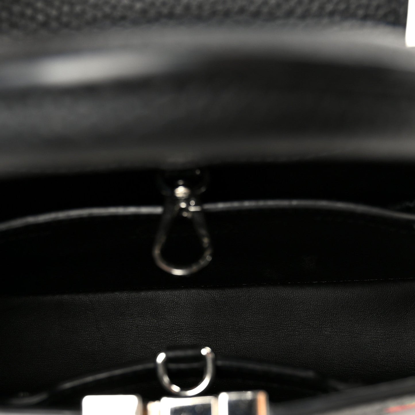 LV X YK Taurillon Inlaid Kusama Flowers Capucines BB Black