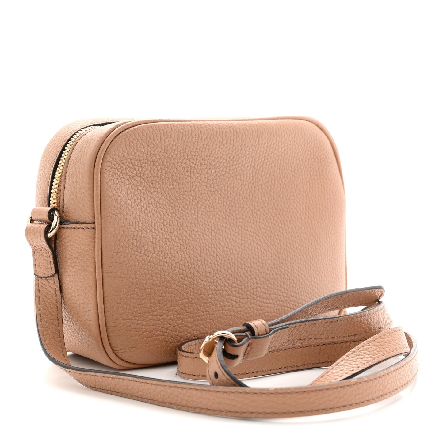 Pebbled Calfskin Small Soho Disco Bag Camelia