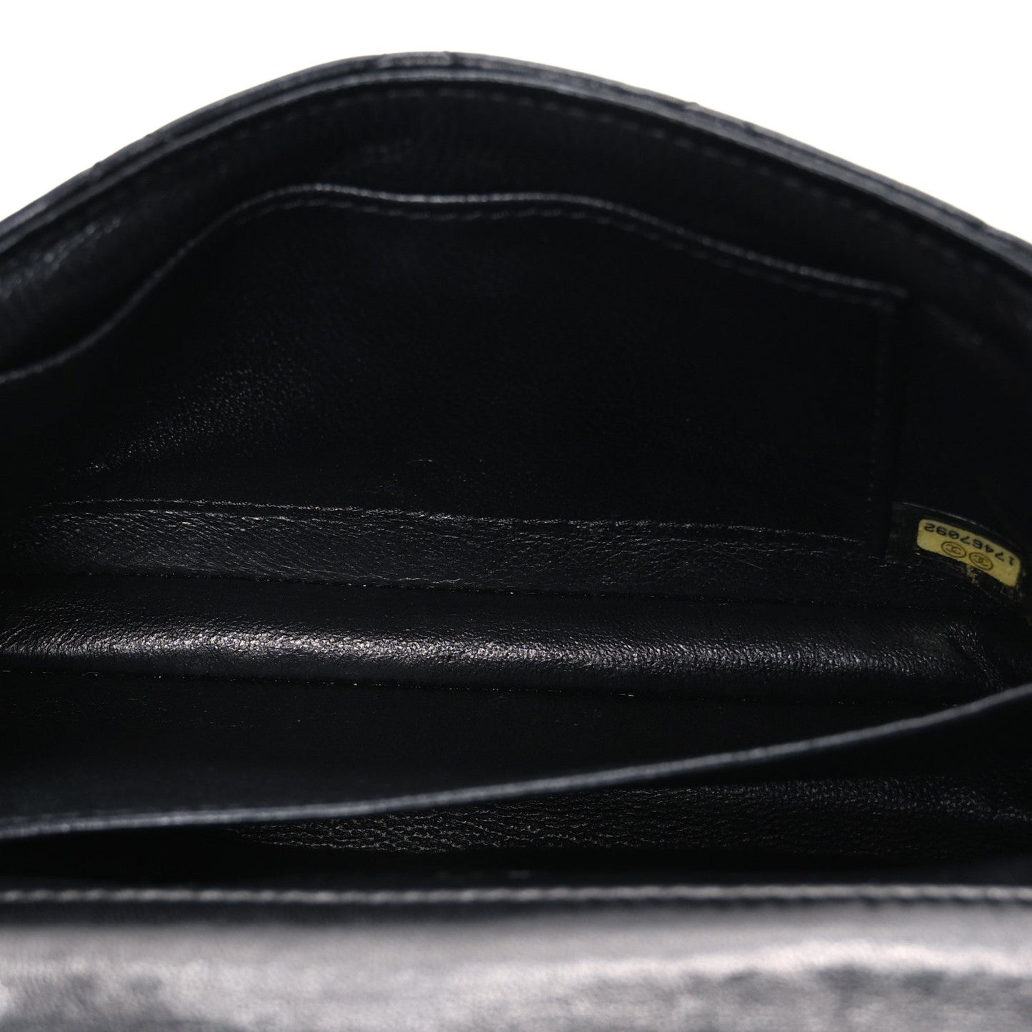 Lambskin Quilted Extra Mini Rectangular Flap Black