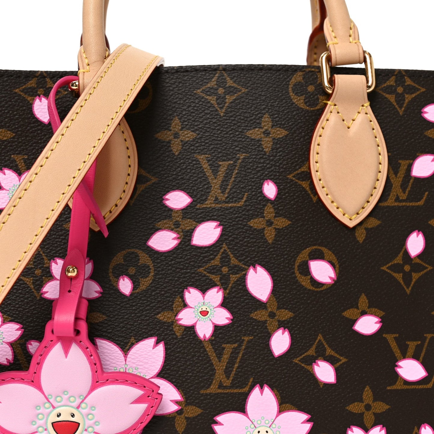 LV X TM Monogram Cherry Blossom Onthego PM Sakura Brown