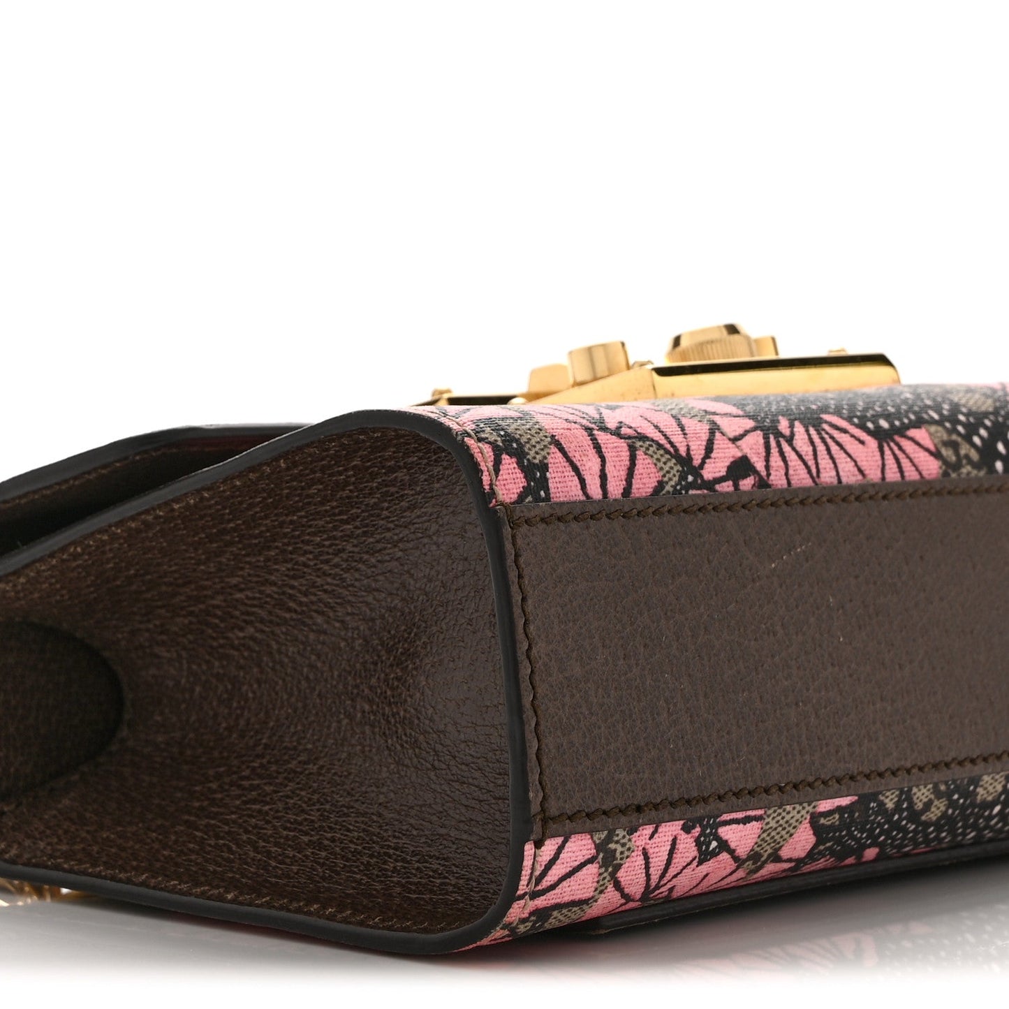 GG Supreme Monogram Bengal Small Padlock Shoulder Bag Beige Pink