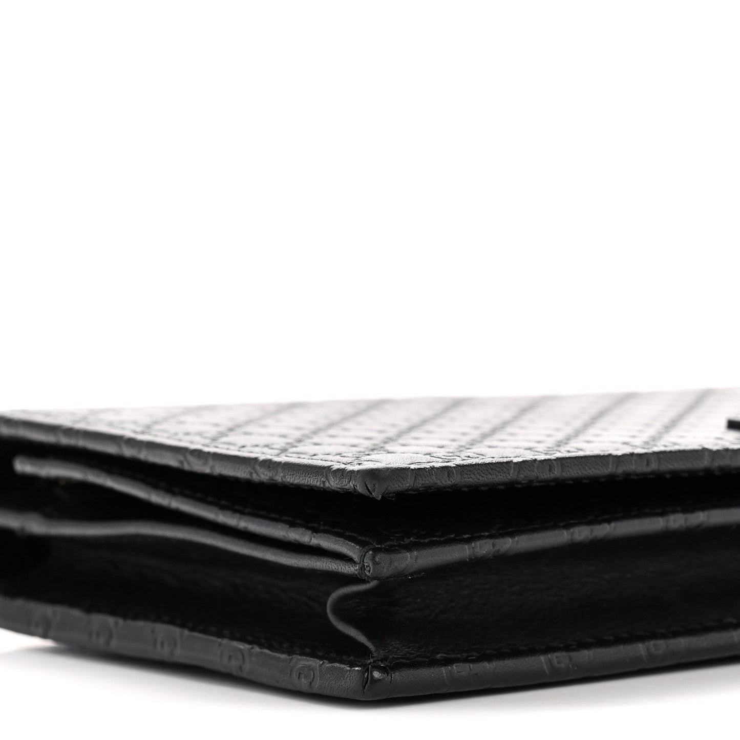 Microguccissima Crossbody Wallet Black