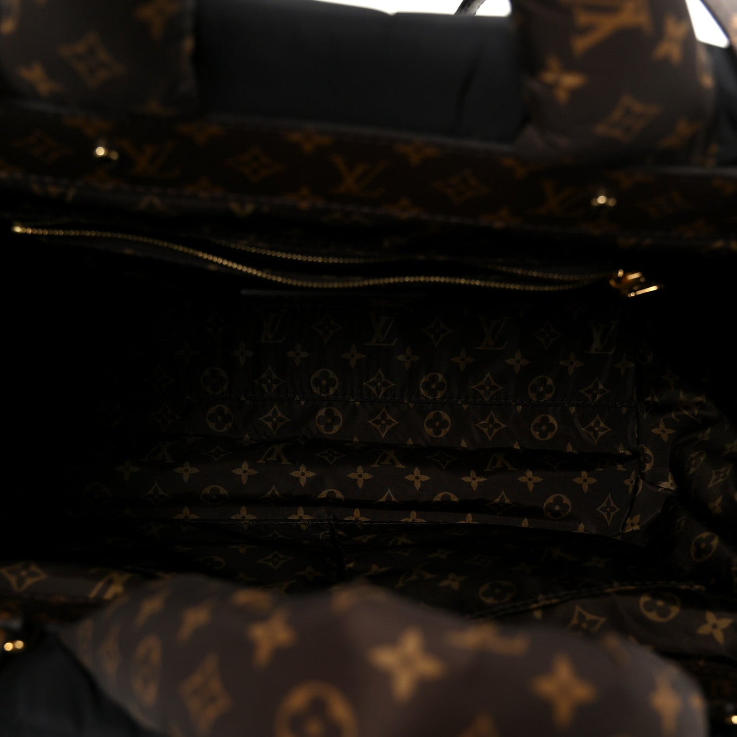 Econyl Monogram Pillow Giant Onthego MM  Black