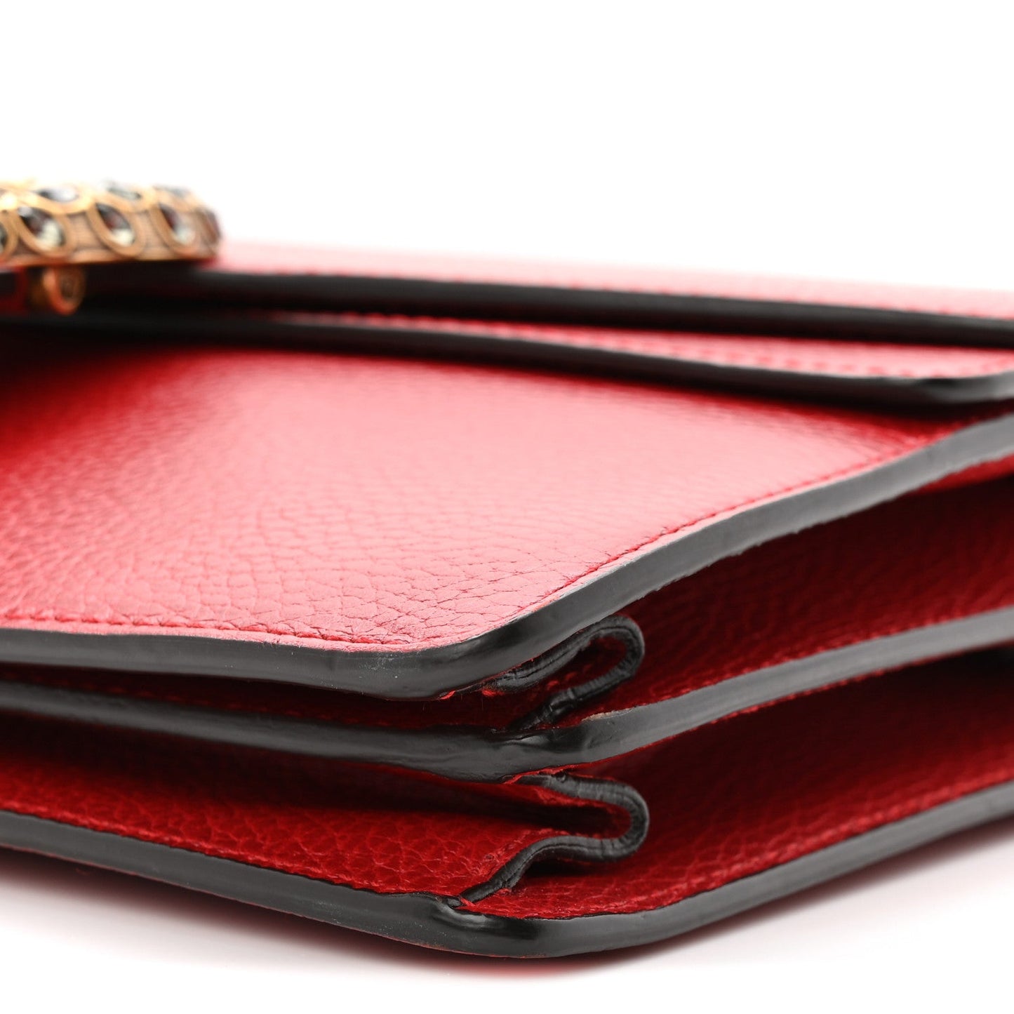Dollar Calfskin Swarovski Crystal Small Dionysus Shoulder Bag Hibiscus Red