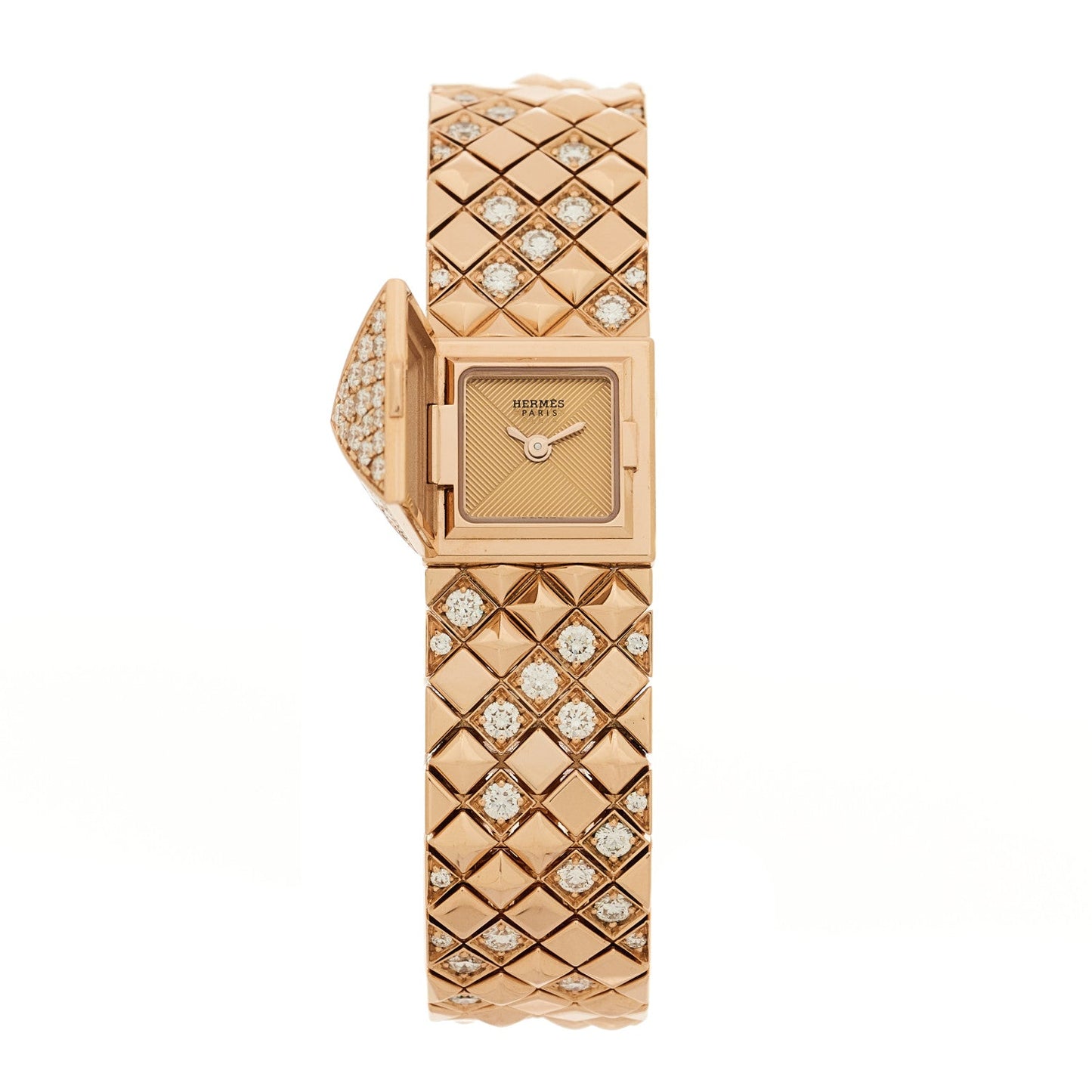 18K Rose gold Diamond 15mm Medor Joaillerie Quartz Watch