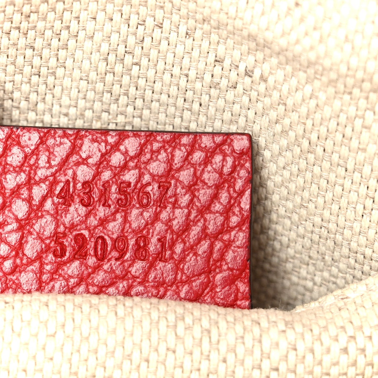 Dollar Calfskin Bi-Color Small Soho Disco Bag New Rosette Hibiscus Red