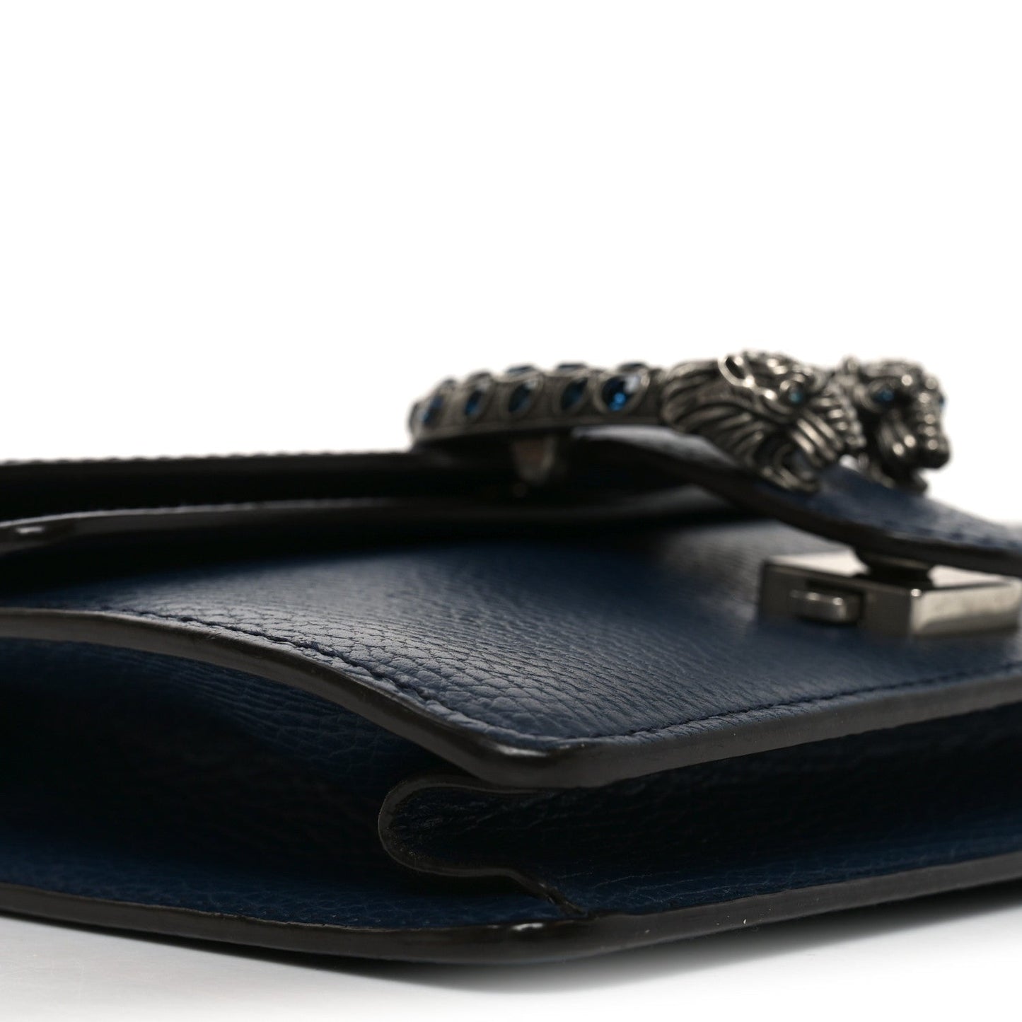 Dollar Calfskin Crystal Mini Dionysus Shoulder Bag Blue Agata Montana Sapphire