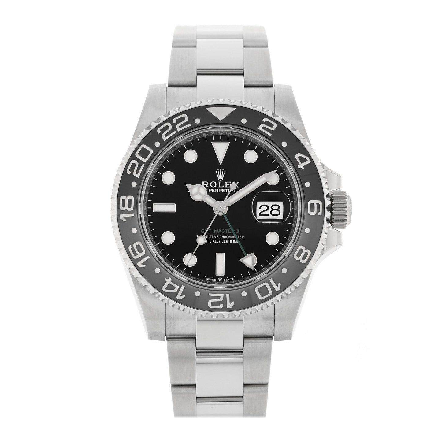 Stainless Steel 40mm Oyster Perpetual Date GMT Master II Bruce Wayne Watch Black 126710GRNR