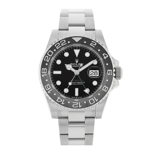 Stainless Steel 40mm Oyster Perpetual Date GMT Master II Bruce Wayne Watch Black 126710GRNR