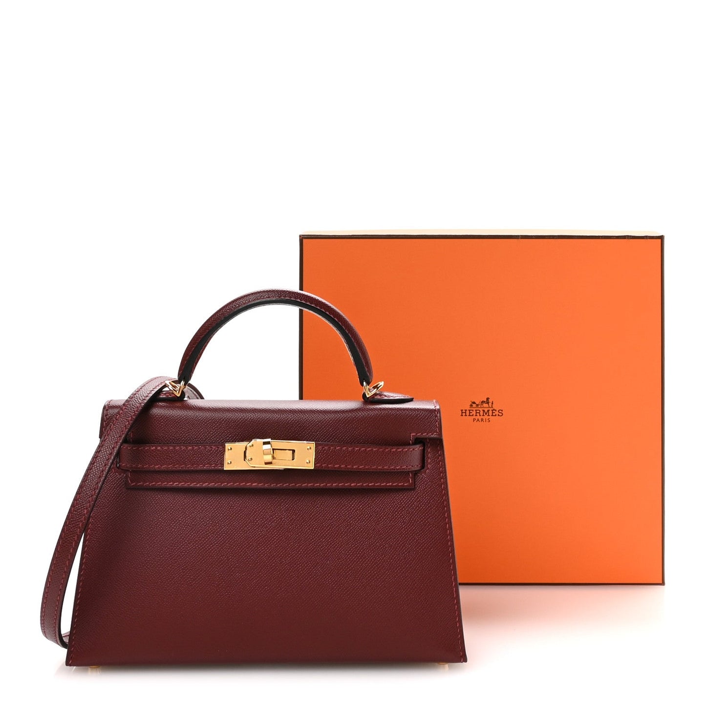 Madame Calfskin Mini Kelly Sellier 20 Rouge H