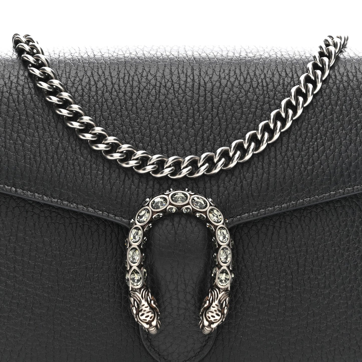 Calfskin Mini Dionysus Chain Wallet Black