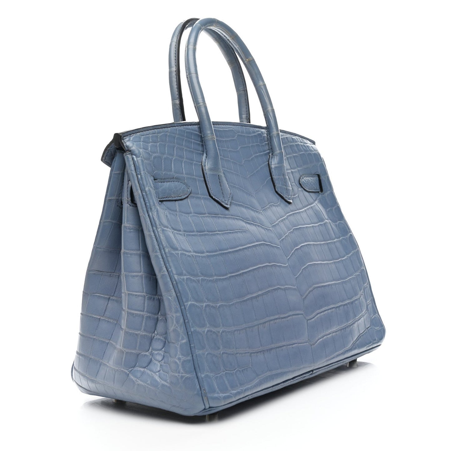 Matte Porosus Crocodile Birkin 30 Bleu Brighton