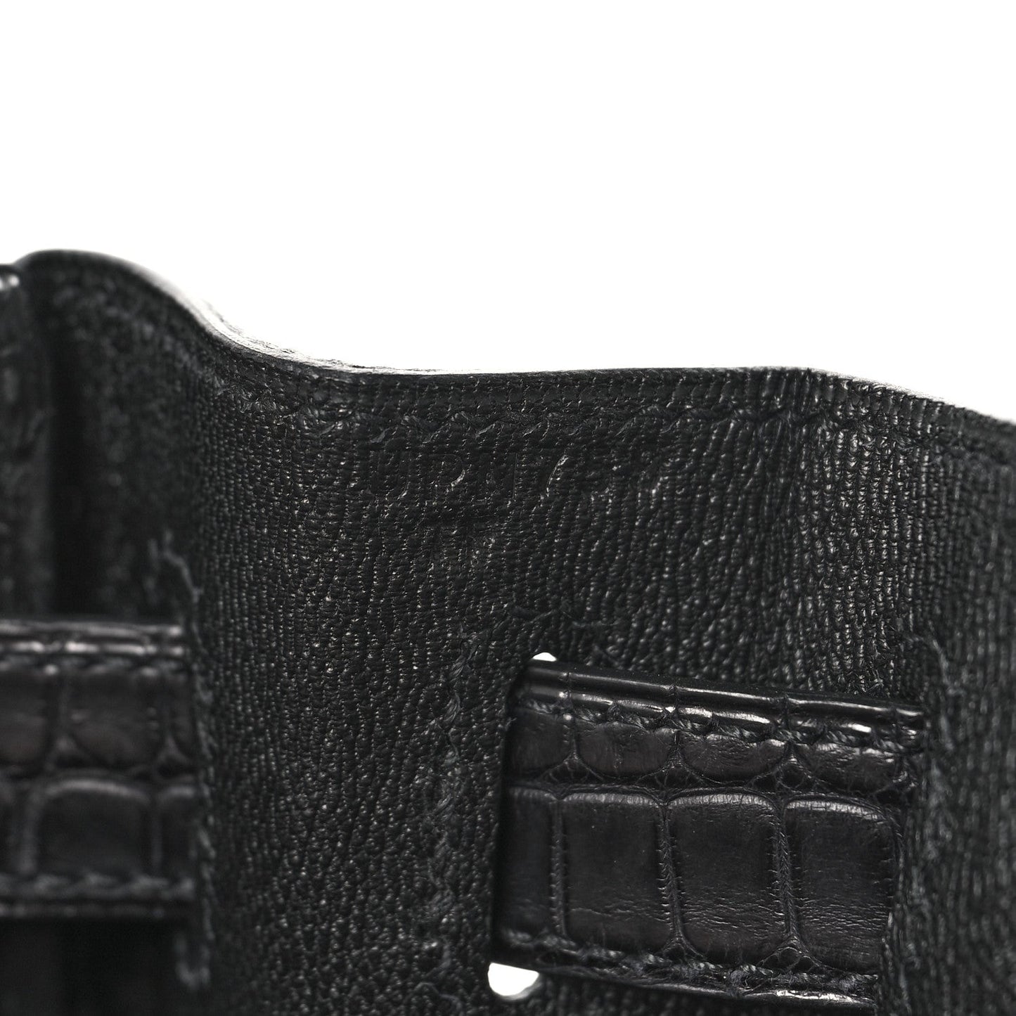 Matte Alligator Kelly Retourne 28 Black