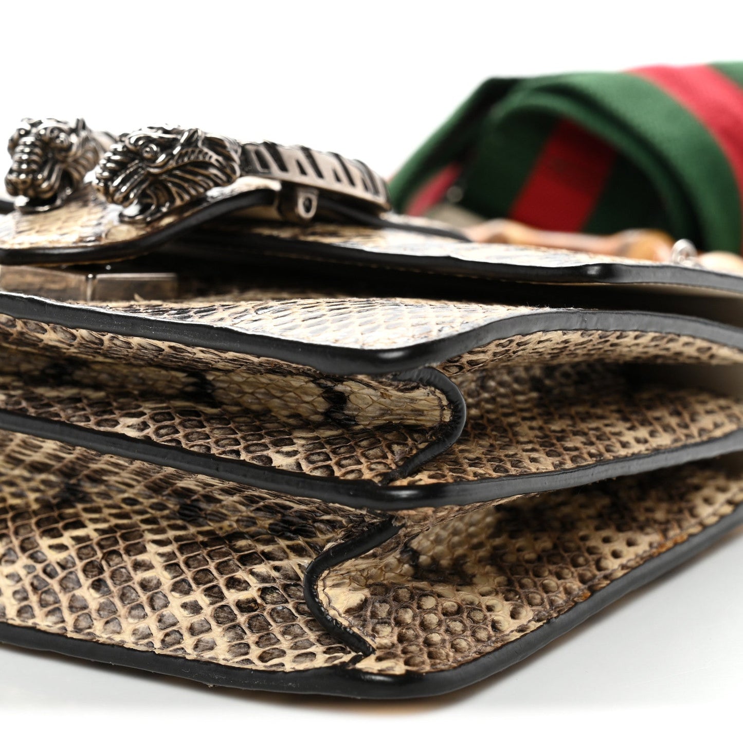 Snakeskin Bamboo Web Mini Dionysus Top Handle Bag