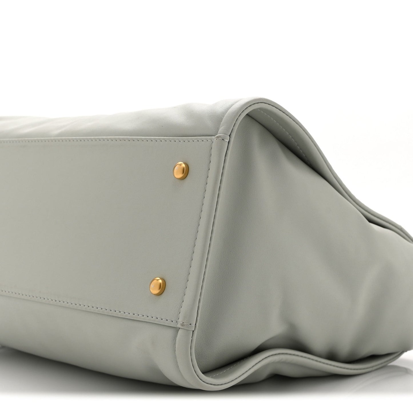 Calfskin Embossed Small Deauville Tote Light Blue