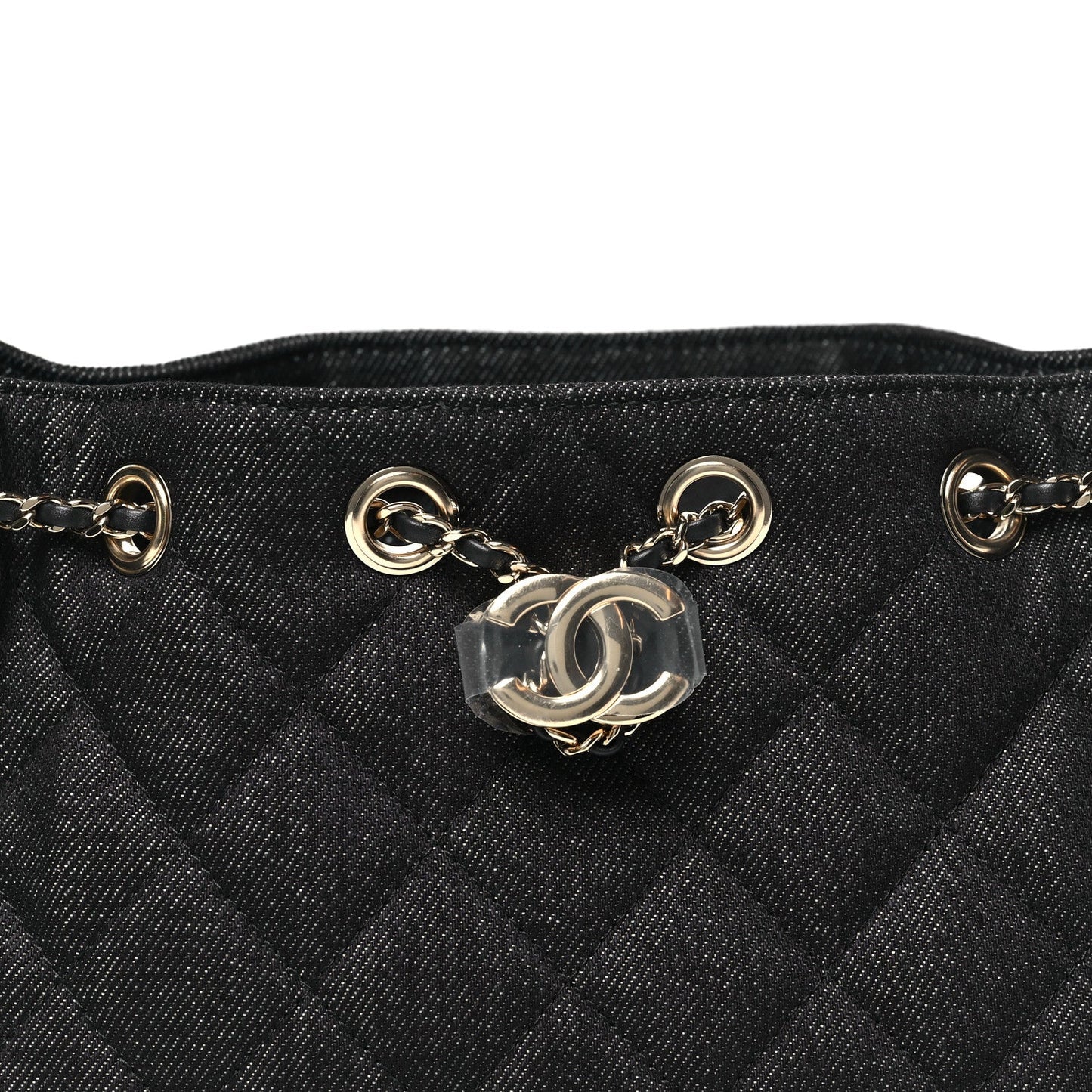 Denim Quilted Mini Chanel 25 Handbag Dark Blue