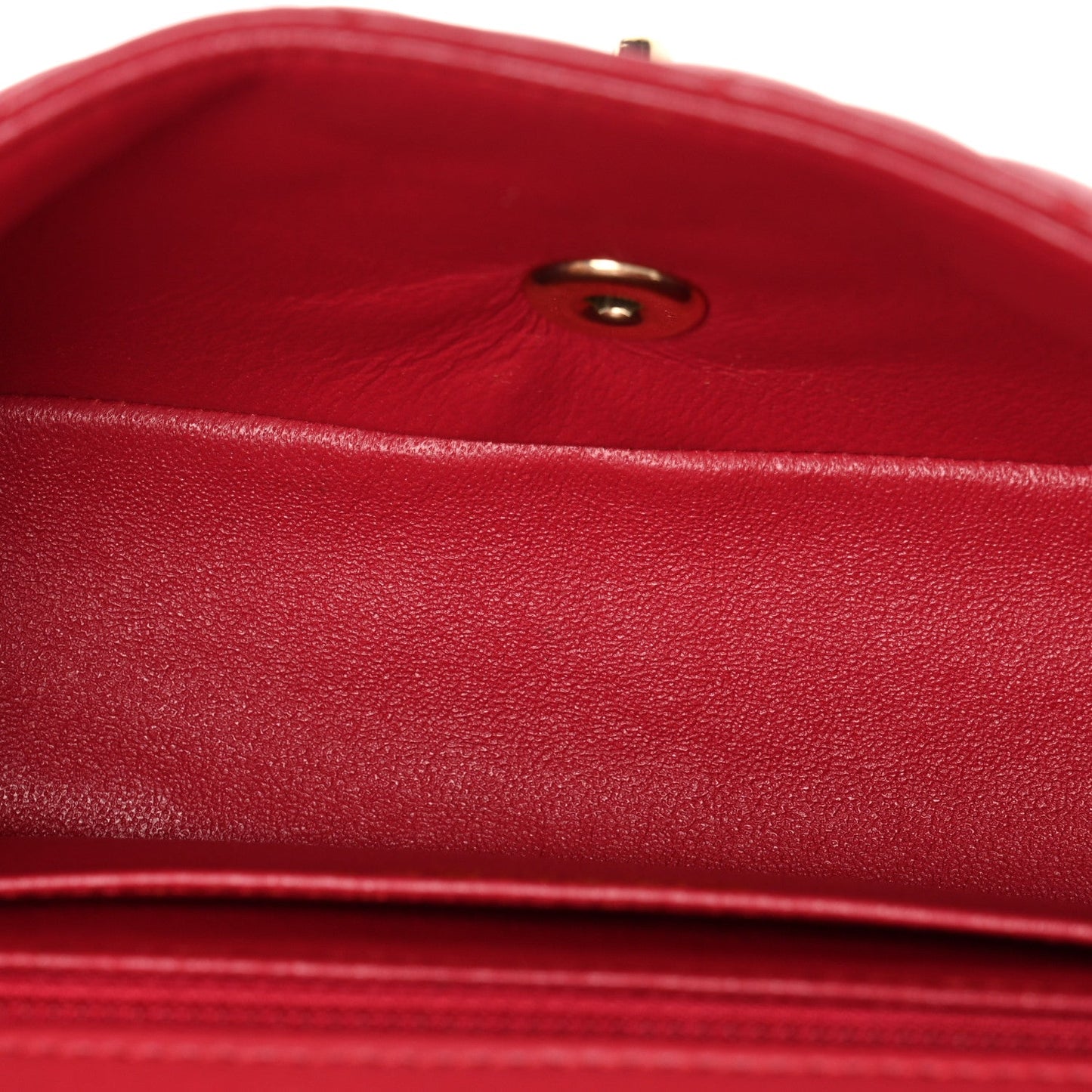 Lambskin Quilted Mini Rectangular Flap Dark Pink