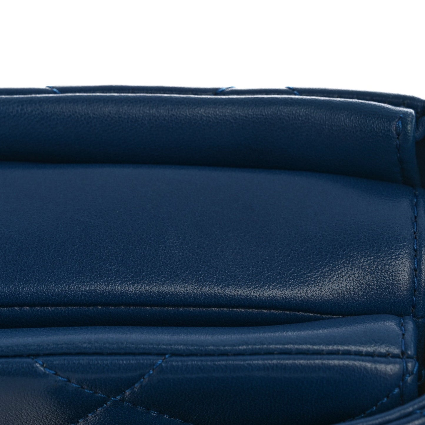 Lambskin Quilted Small Trendy CC Flap Dual Handle Bag Blue