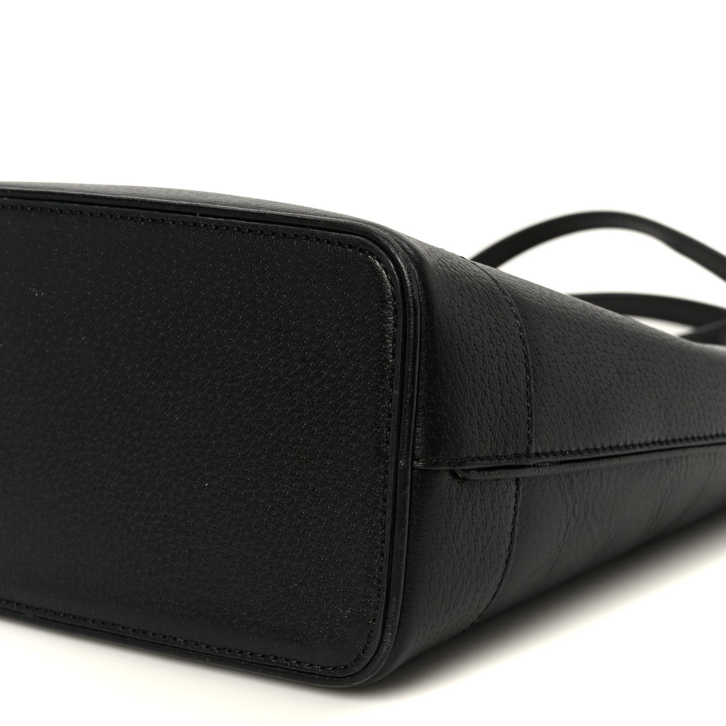 Textured Dollar Calfskin Small Ophidia Shoulder Tote Bag Black