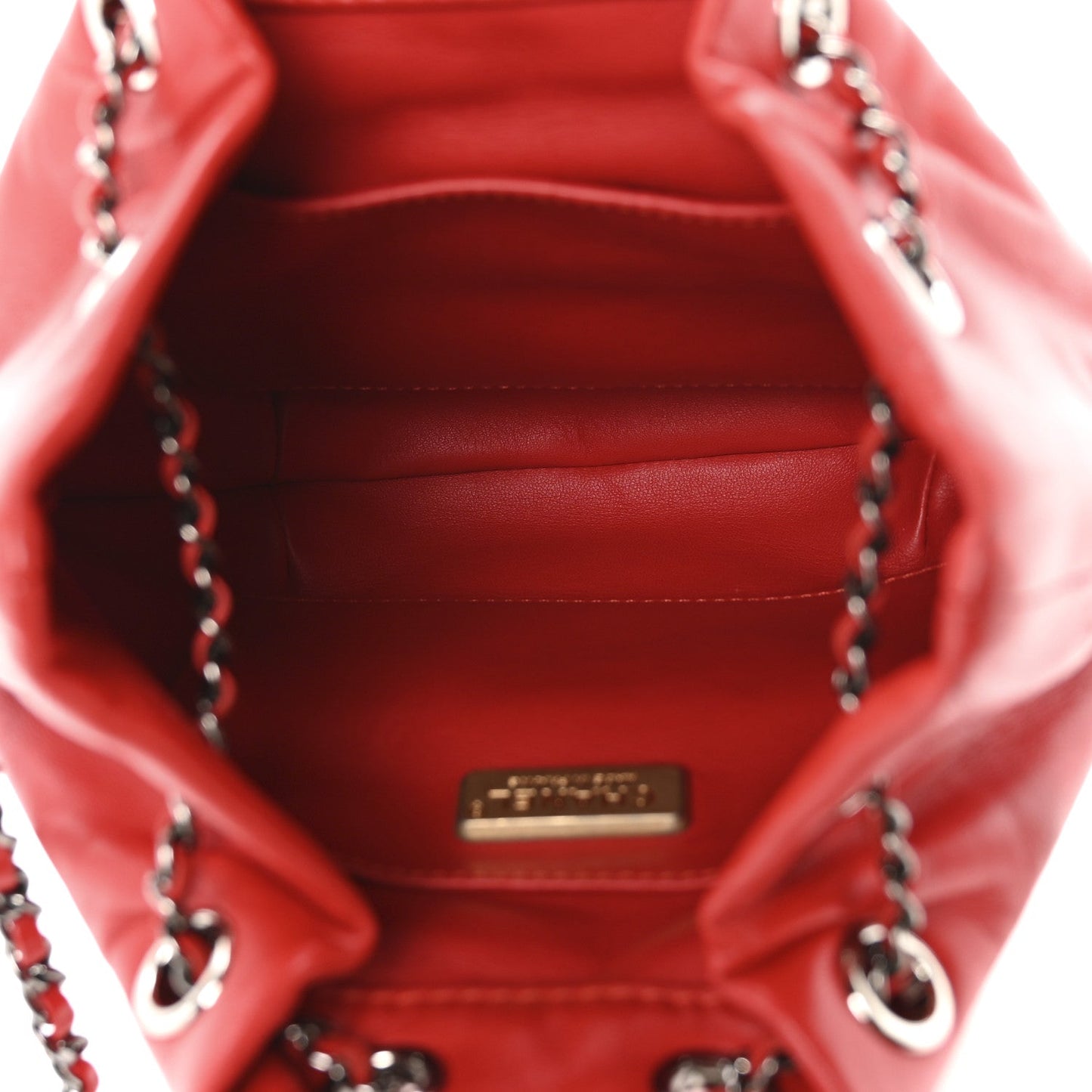 Snakeskin Calfskin Gabrielle Bucket Red