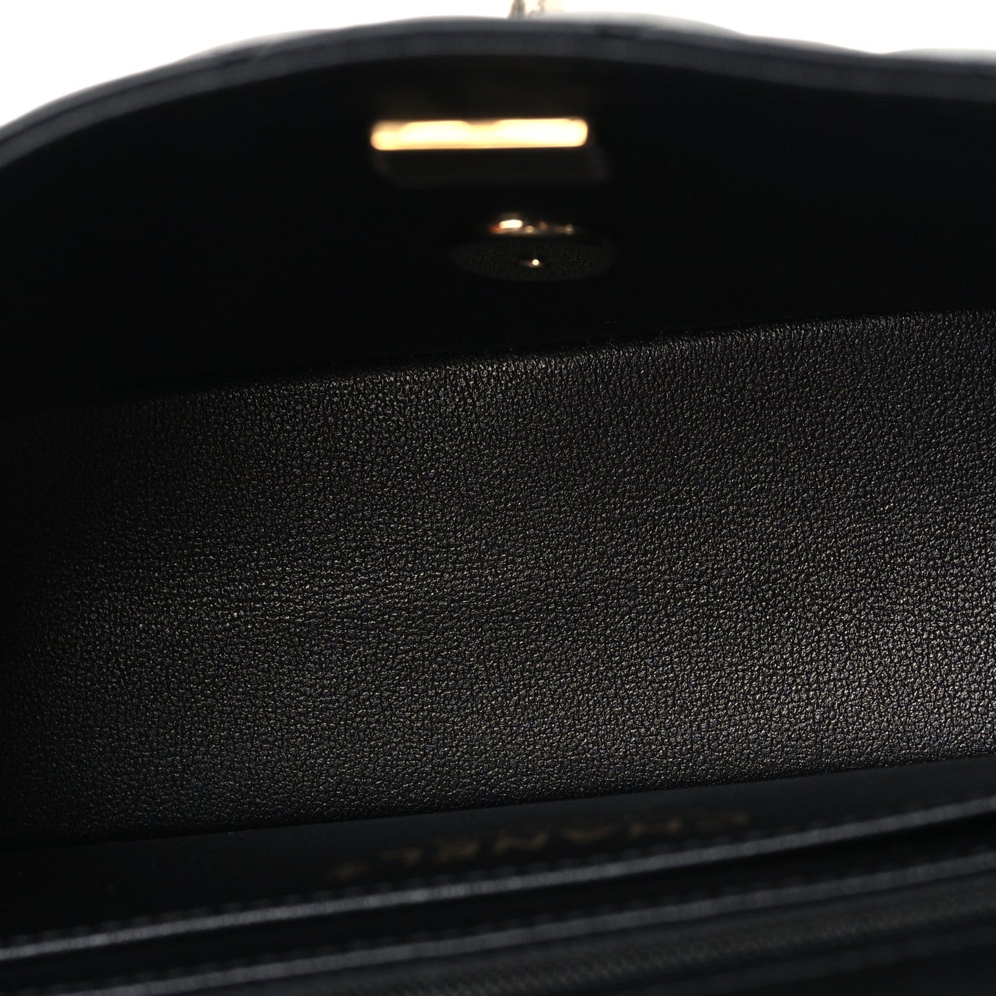 Lambskin Quilted Mini Rectangular Flap Black