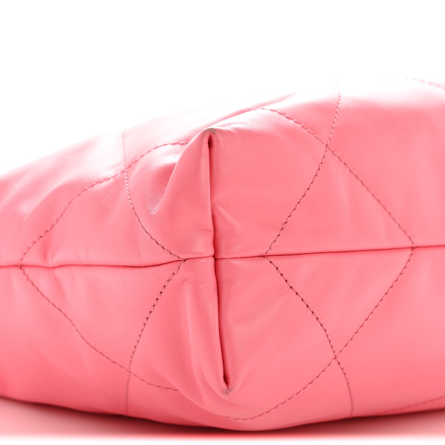 Shiny Calfskin Quilted Small Chanel 22 Coral Pink