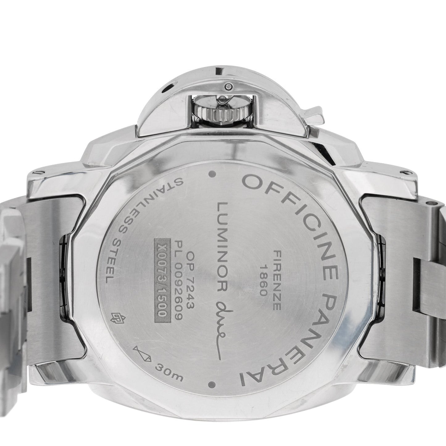 Stainless Steel 42mm Luminor Due Automatic Watch Blue PAM01124