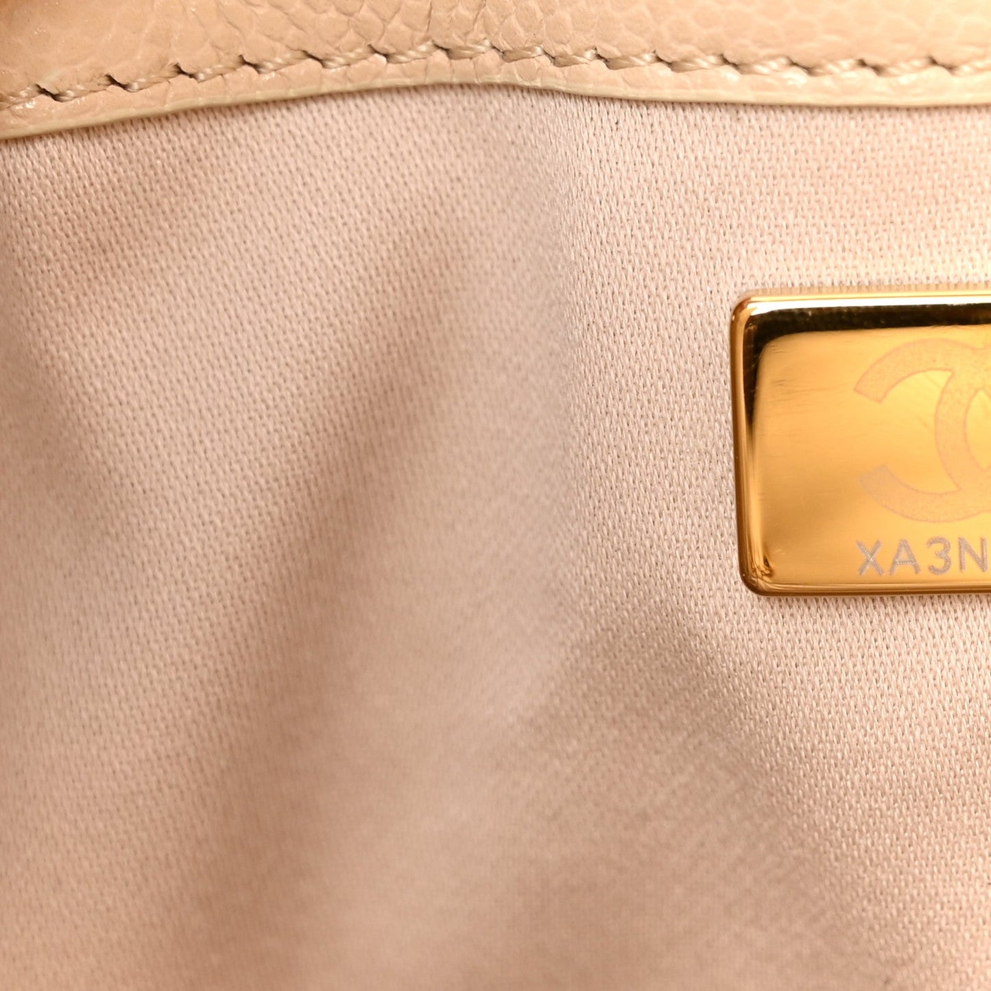 Caviar Quilted Small Chanel 25 Handbag Beige