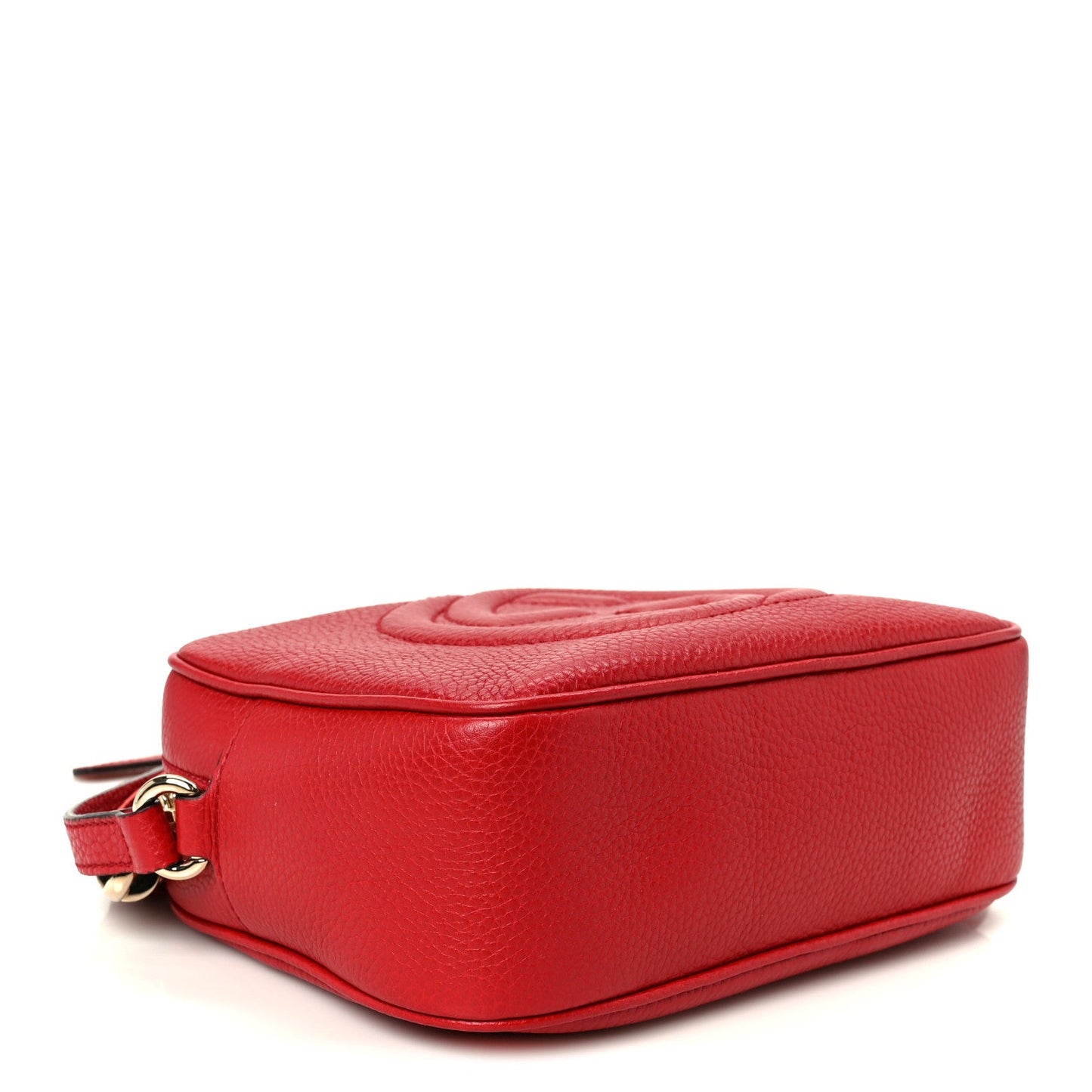 Pebbled Calfskin Small Soho Disco Bag Vibrant Red