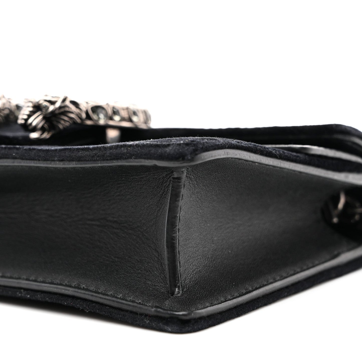 Suede Super Mini Dionysus Shoulder Bag Black