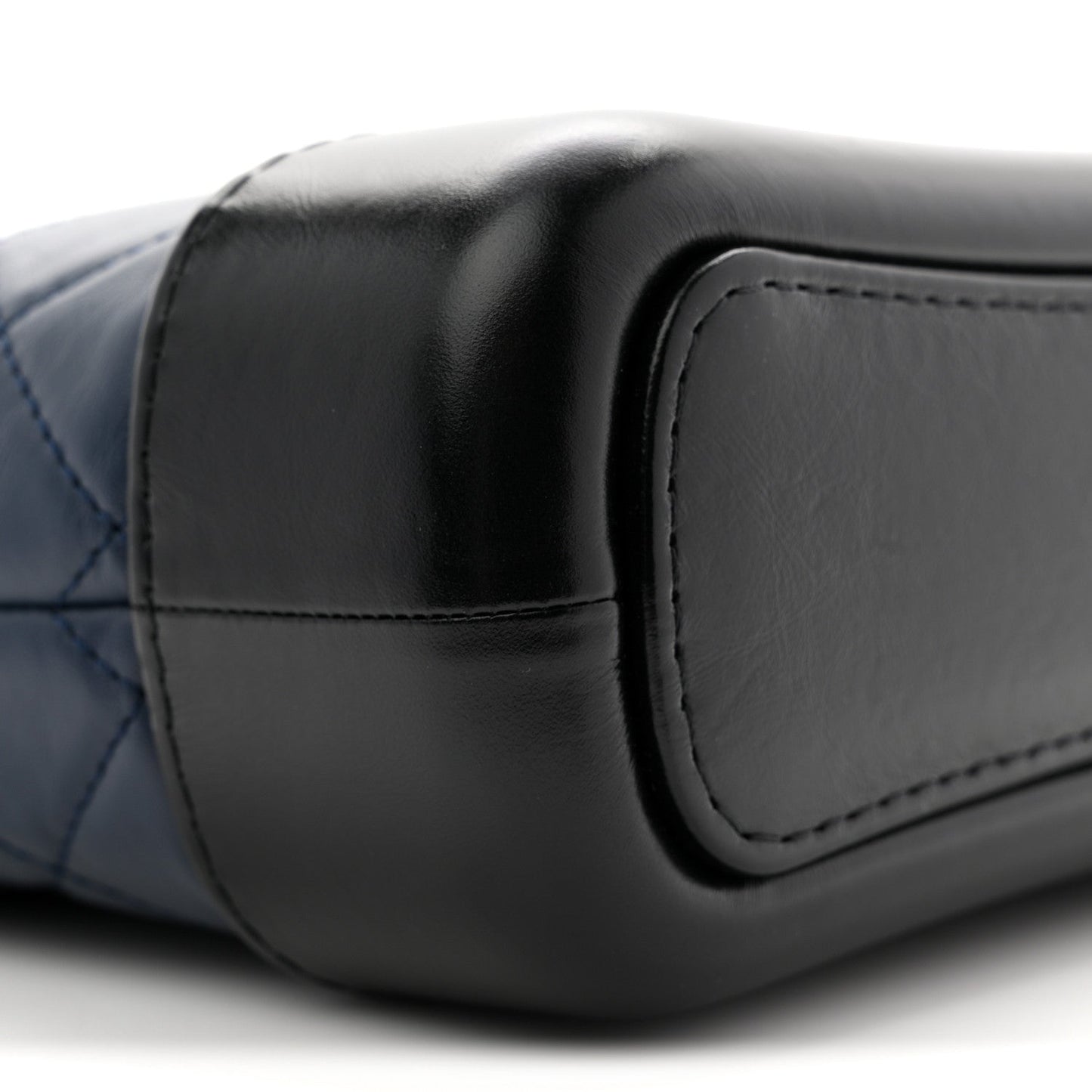 Aged Calfskin Quilted Small Gabrielle Hobo Navy Black