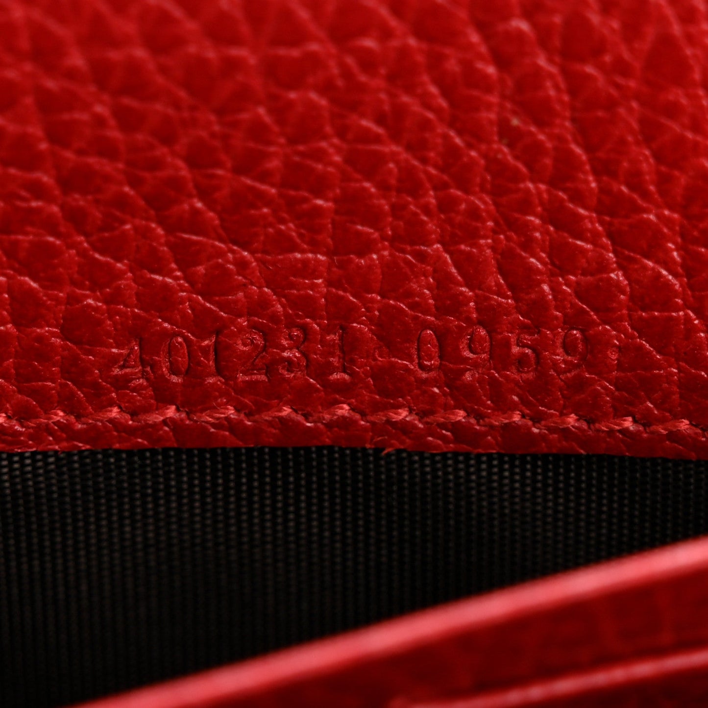 Calfskin Mini Dionysus Chain Wallet Hibiscus Red