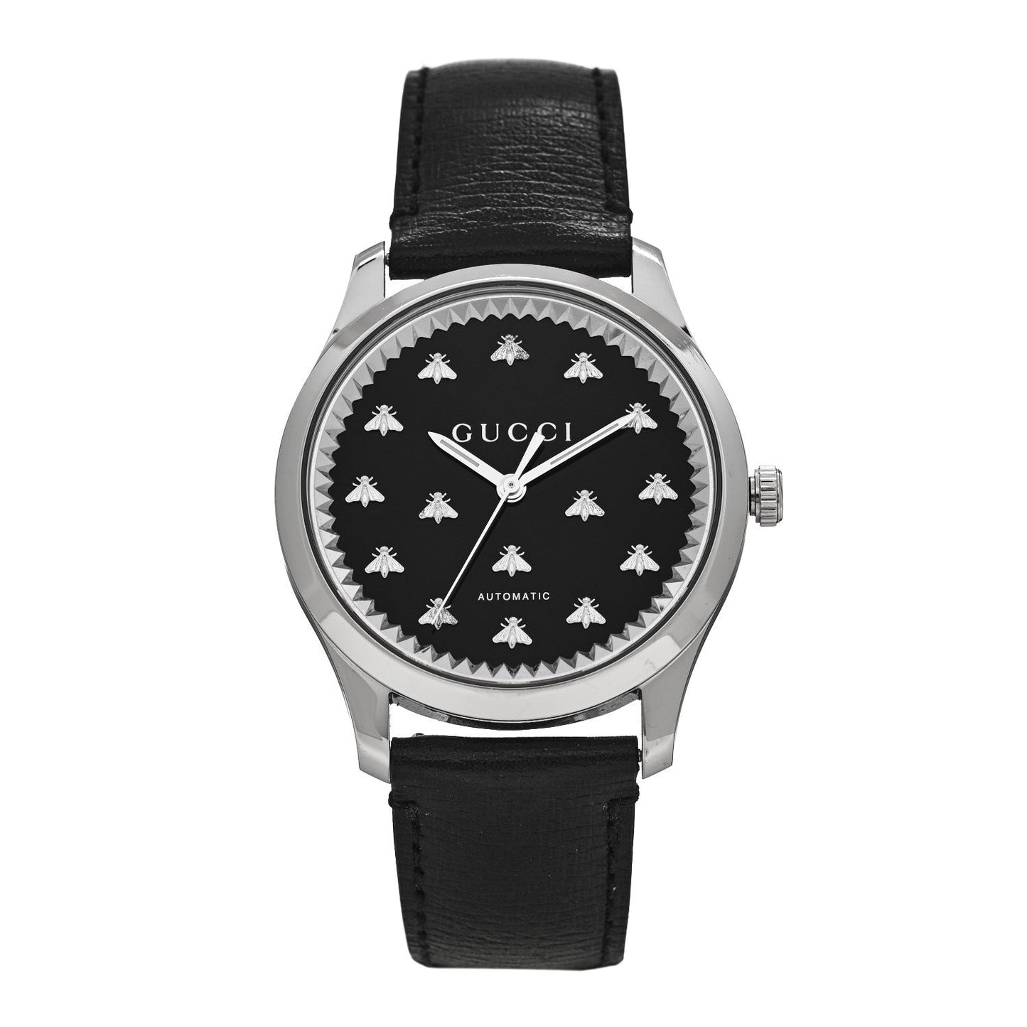 Stainless Steel Calfskin 42mm G-Timeless Bee Automatic Watch Black