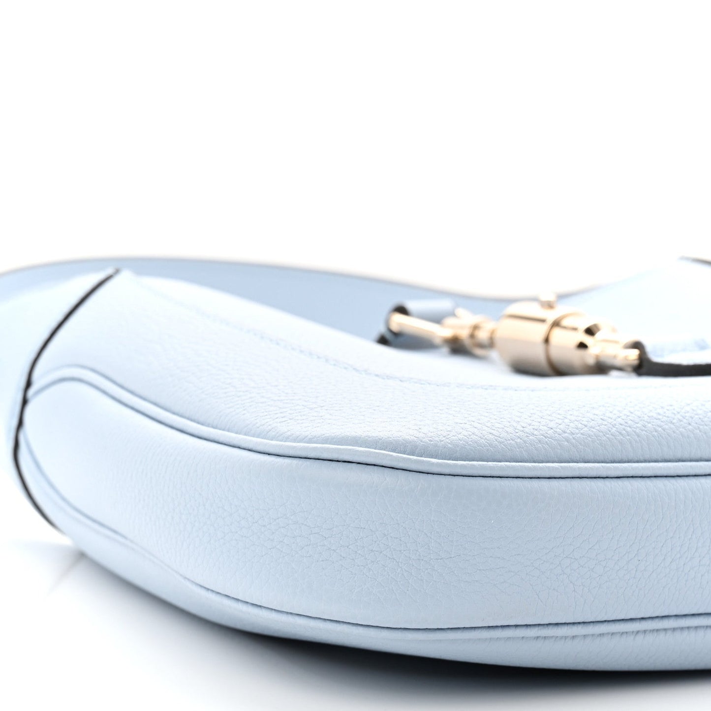 Grained Calfskin Web Medium Jackie 1961 Hobo Light Blue