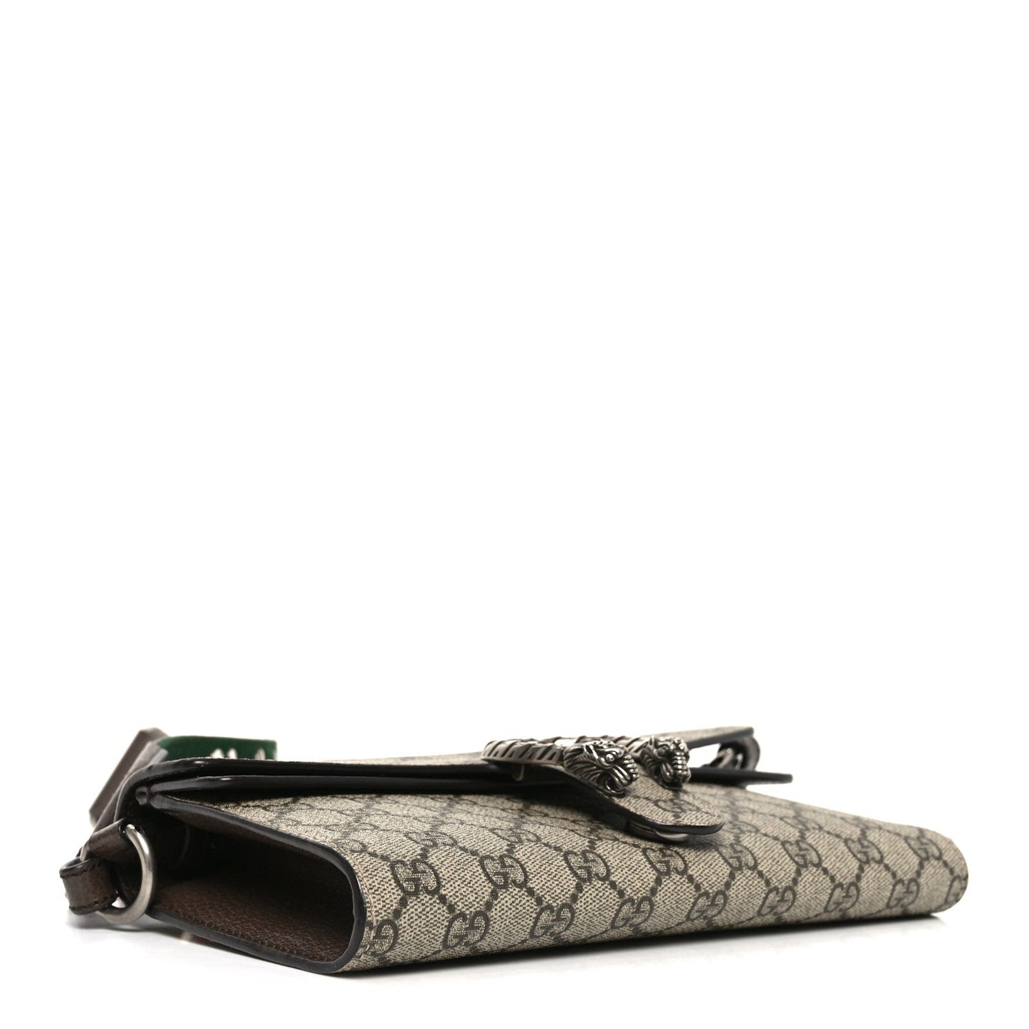 GG Supreme Web Monogram Textured Dollar Calfskin Dionysus Small Shoulder Bag Beige Ebony New Acero