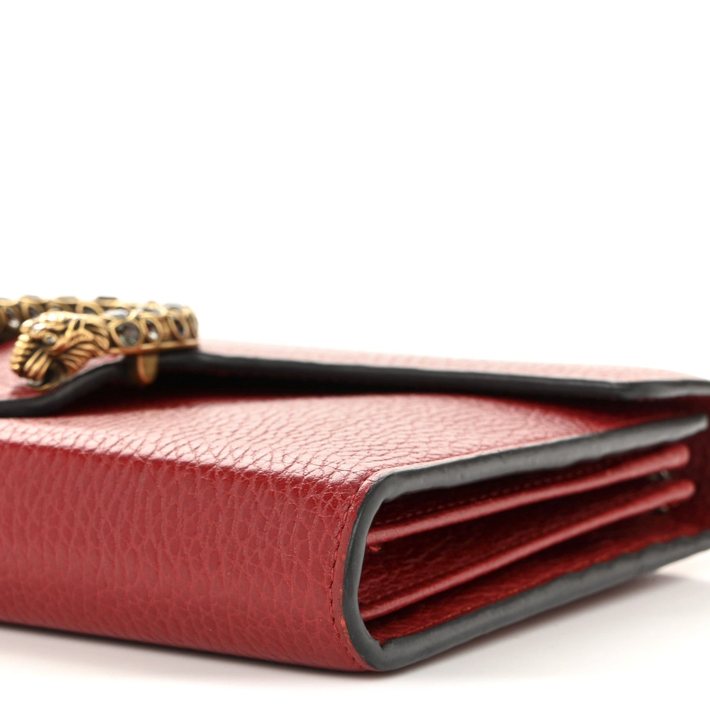 Calfskin Mini Dionysus Chain Wallet Hibiscus Red