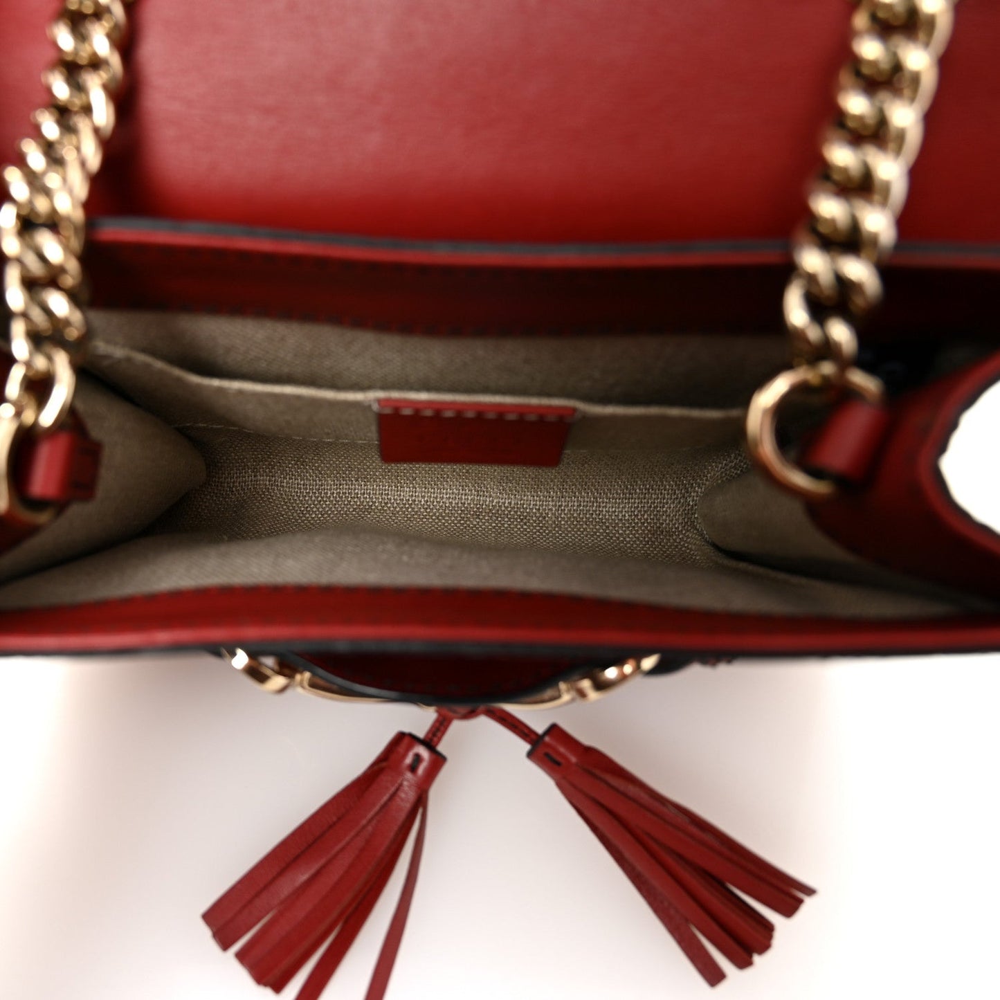 Soft Microguccissima Mini Emily Chain Shoulder Bag Rosso