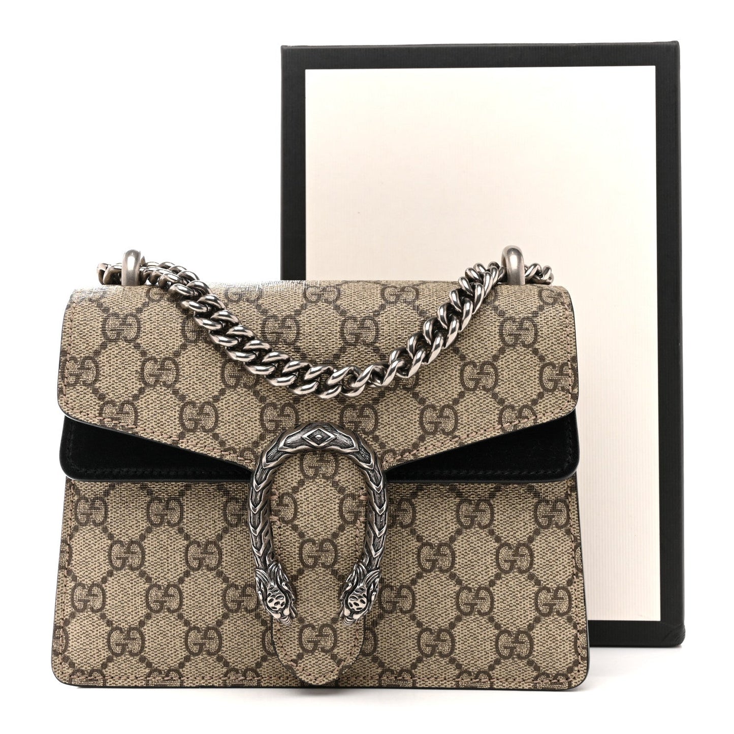 GG Supreme Monogram Mini Dionysus Shoulder Bag Black