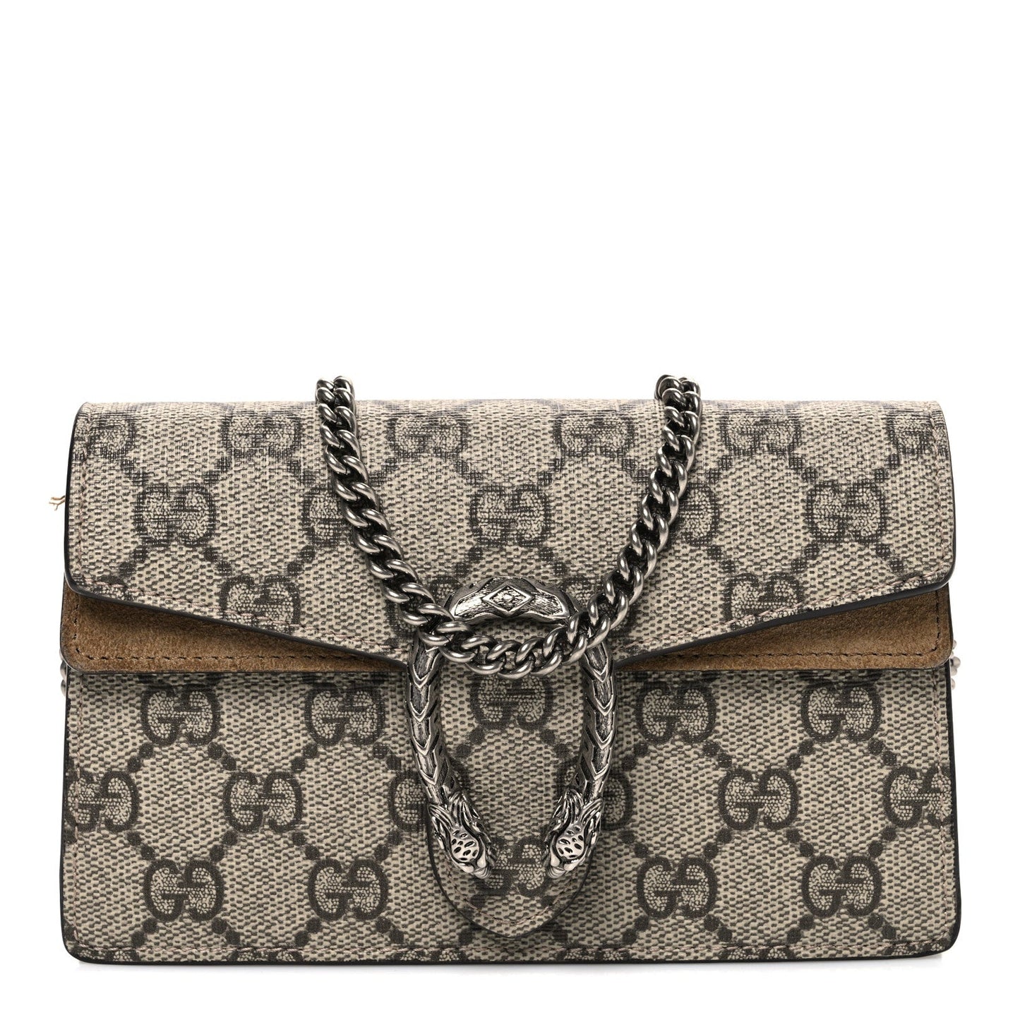 GG Supreme Monogram Super Mini Dionysus Shoulder Bag Taupe