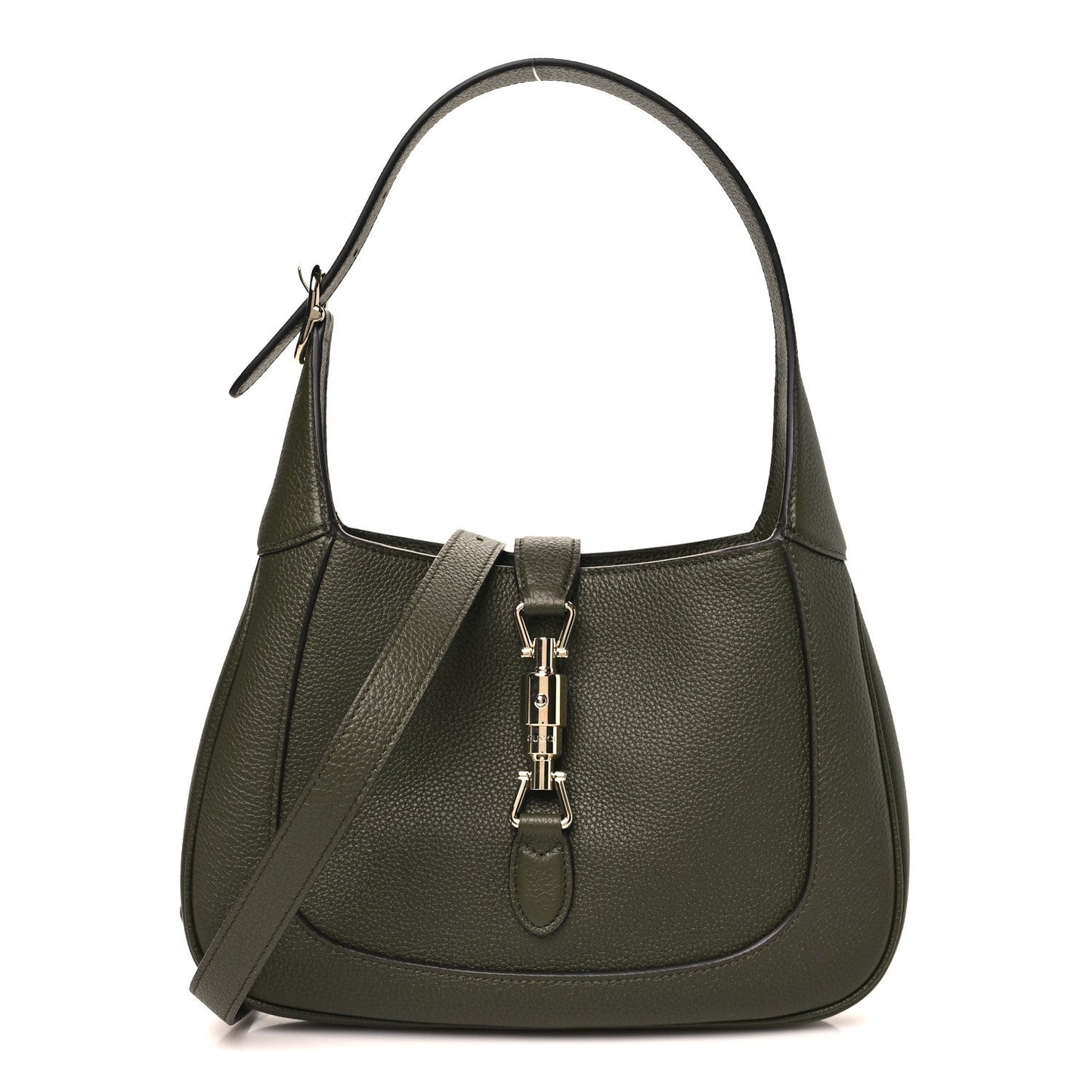 Grand Prix Calfskin Medium Jackie 1961 Hobo Dark Green